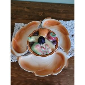 Vintage Mid Century Lane and Co Snack tray and covered dish set MCM